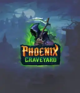 The eerie and atmospheric Phoenix Graveyard slot game interface by ELK Studios, featuring a mysterious graveyard setting. This image captures the slot's innovative expanding reels, enhanced by its gorgeous symbols and dark theme. It vividly depicts the game's theme of rebirth and immortality, making it enticing for those drawn to mythology.