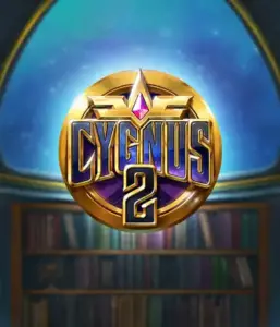 Explore the magical visuals of ELK Studios' Cygnus 2 Slot, highlighting a spectacular logo with a shining design in purple and gold. With a backdrop of a mystical library setting, this graphic evokes the essence of mystical exploration. 